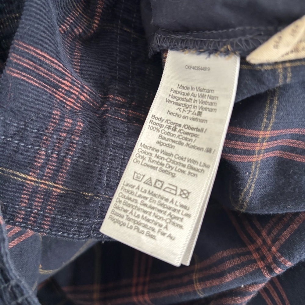 Madewell Women's Size Medium Blue Plaid Corduroy Kentwood Oversized Shirt Jacket - Picture 3 of 6